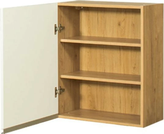 Szafka 60 górna lewa Monia (biały połysk/dąb Soma ciemny)