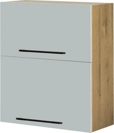 Szafka 60 górna dzielona Monia (szary/dąb Soma ciemny)