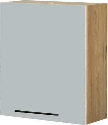 Szafka 60 górna suszarka lewa Monia (szary/dąb Soma ciemny)