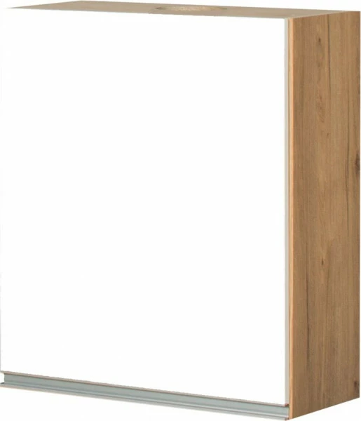 Szafka 60 górna prawa Monia nad okap teleskopowy (biały połysk/dąb Soma ciemny)