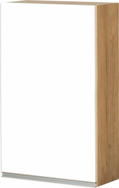 Szafka 60 górna prawa wys.100cm Monia (biały połysk/dąb Soma ciemny)