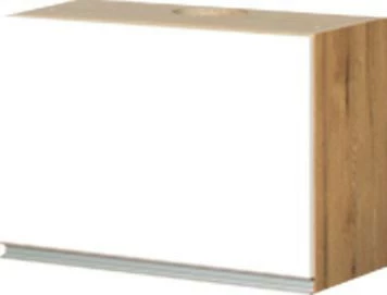 Szafka 60x43 nad okap teleskopowy Monia (biały połysk/dąb Soma ciemny) 