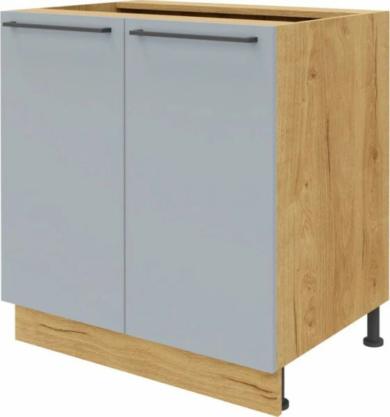 Szafka 80 dolna Monia (szary/dąb Soma ciemny) 