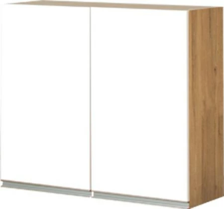 Szafka 80 górna Monia (biały połysk/dąb Soma ciemny)