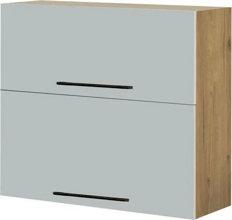 Szafka 80 górna dzielona Monia (szary/dąb Soma ciemny)