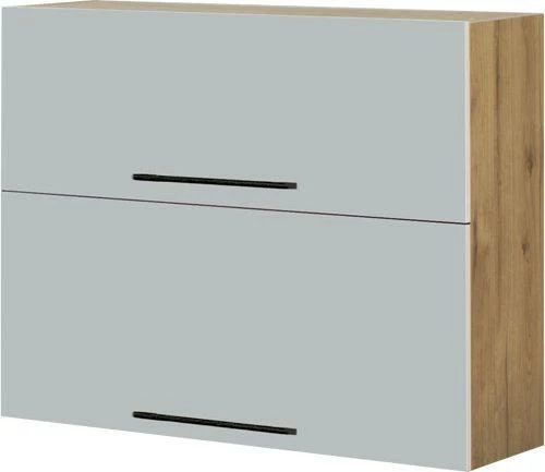 Szafka 90 górna dzielona Monia (szary/dąb Soma ciemny)