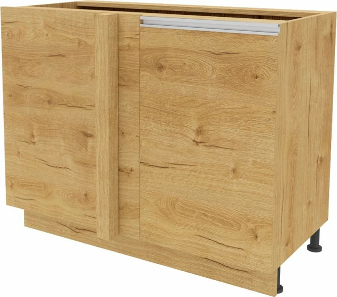 Szafka narożna dolna-prosta lewa Monia na kosz cargo(nerka) (dąb Soma ciemny) 