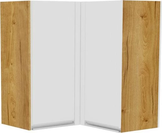 Szafka narożna górna (litera L) Monia (biały połysk/dąb Soma ciemny)