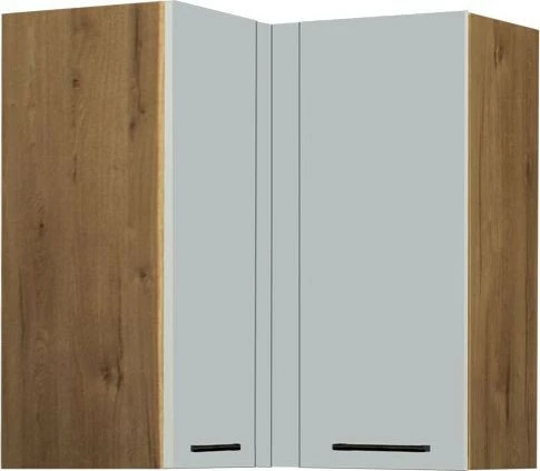 Szafka narożna górna (litera L) Monia (szary/dąb Soma ciemny)