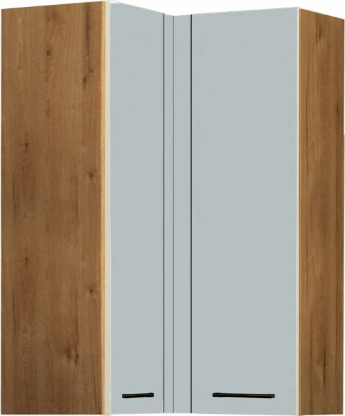 Szafka narożna górna (litera L) Monia 100cm (szary/dąb Soma ciemny)