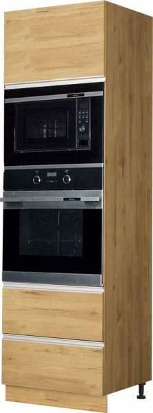 Wysoka zabudowa piekarnika/mikrofali Monia z easy box (dąb Soma ciemny)