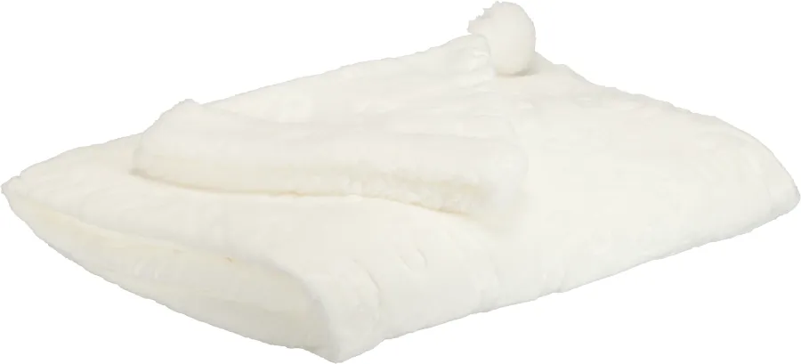 Koc flanelowy bożonarodzeniowy Christmas 60 (biały) 