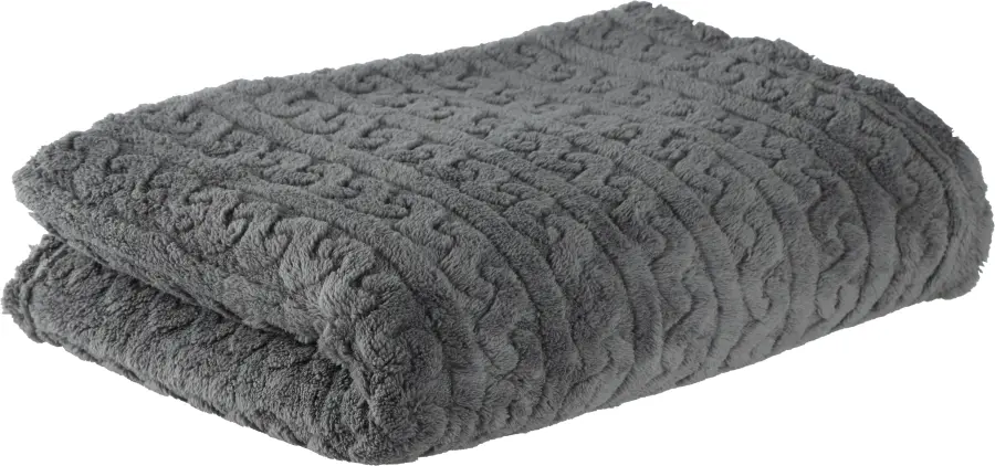 Koc żakardowy Warkocz 62 (grafit)