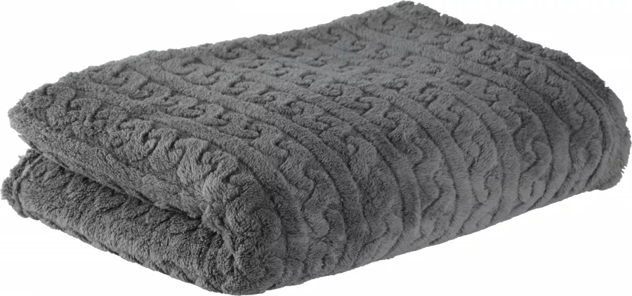 Koc żakardowy Warkocz 62 (grafit) 