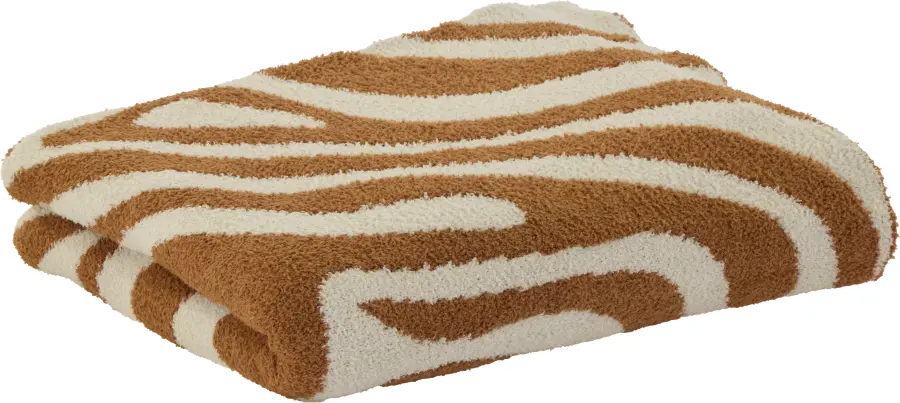 Koc żakardowy 69 (rudy/kremowy)