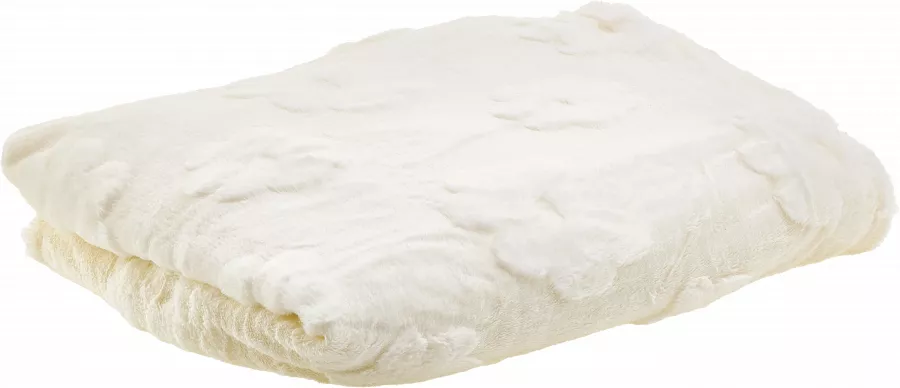 Koc żakardowy Flowers 39 (biały) 