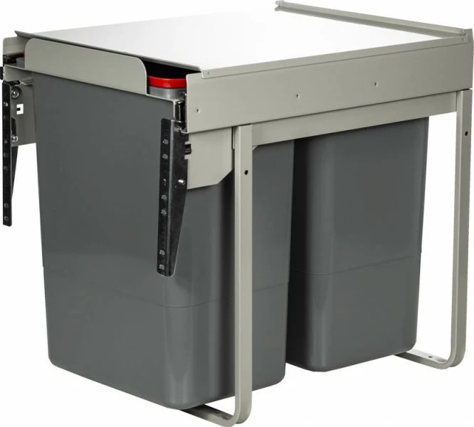 Kosz z 2-pojemnikami do segregacji odpadów szer.40cm