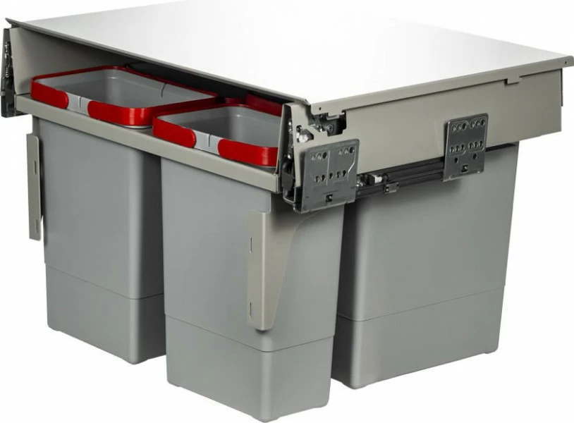 Kosz z 4-pojemnikami do segregacji odpadów szer.60cm