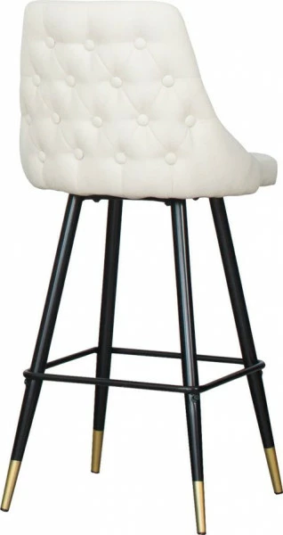 Krzesło-hoker Laurencja 6 (beżowy/nogi:czarno-złote)