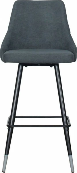 Krzesło-hoker Laurencja 6 (grafit/nogi:czarno-srebrne)