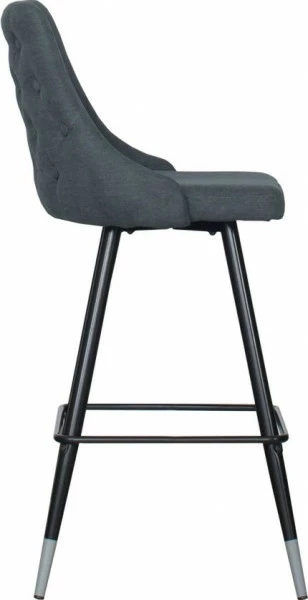 Krzesło-hoker Laurencja 6 (grafit/nogi:czarno-srebrne)