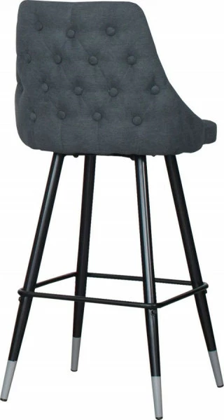 Krzesło-hoker Laurencja 6 (grafit/nogi:czarno-srebrne)