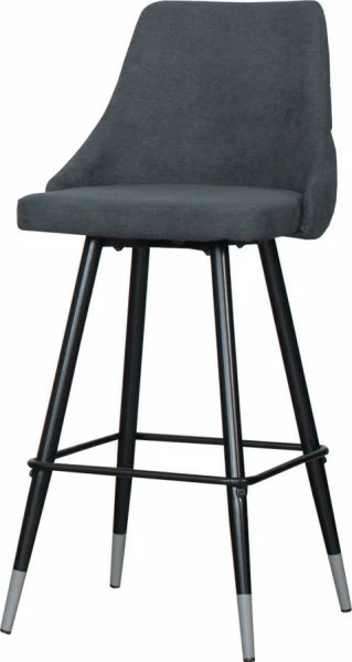 Krzesło-hoker Laurencja 6 (grafit/nogi:czarno-srebrne)