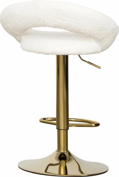 Krzesło-hoker ROJAL (kremowy/złoty)