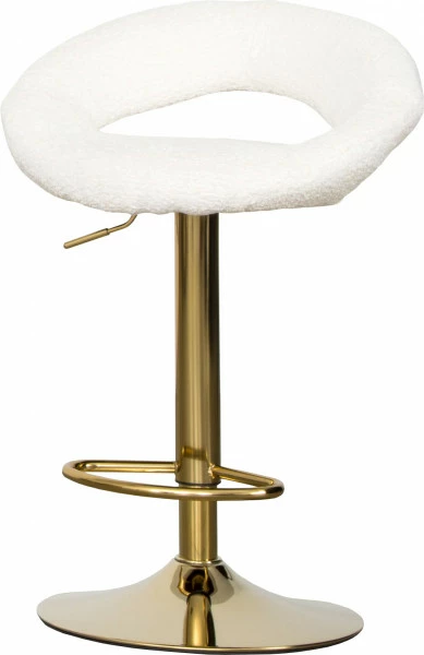 Krzesło-hoker ROJAL (kremowy/złoty)
