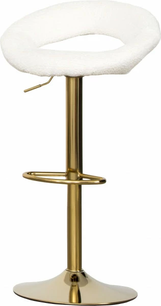 Krzesło-hoker ROJAL (kremowy/złoty)