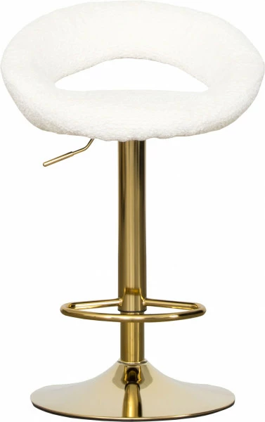 Krzesło-hoker ROJAL (kremowy/złoty)