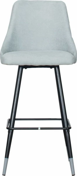 Krzesło-hoker Laurencja 6 (szary/nogi:czarno-srebrne)