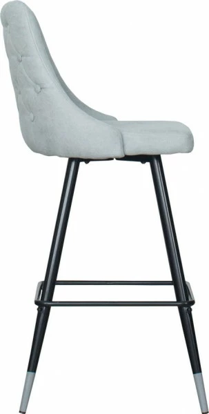 Krzesło-hoker Laurencja 6 (szary/nogi:czarno-srebrne) 