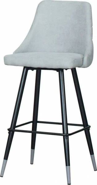 Krzesło-hoker Laurencja 6 (szary/nogi:czarno-srebrne) 