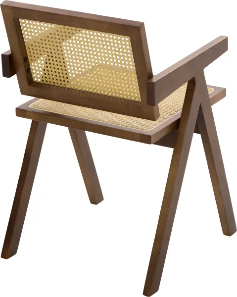 Krzesło drewniane Nerivo 41 (rattan/orzech)