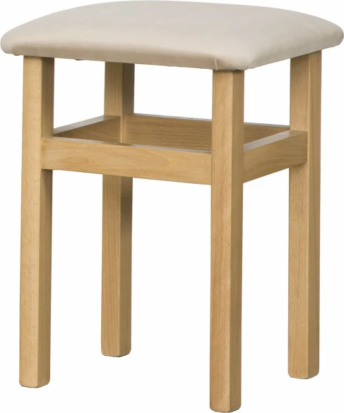 Taboret (dąb Soma ciemny/plusz beż)