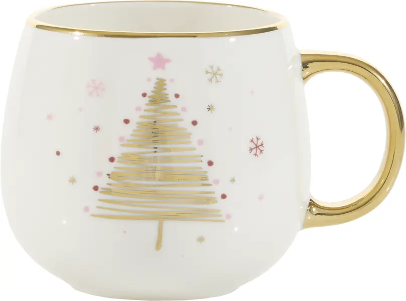 Kubek Christmas 136 (biały/złoty)