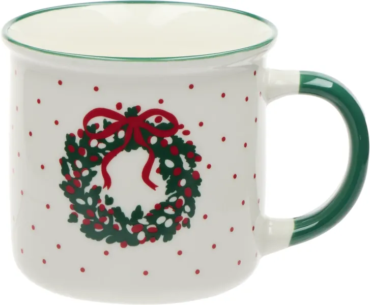 Kubek Christmas 158 (biały/zielony) 