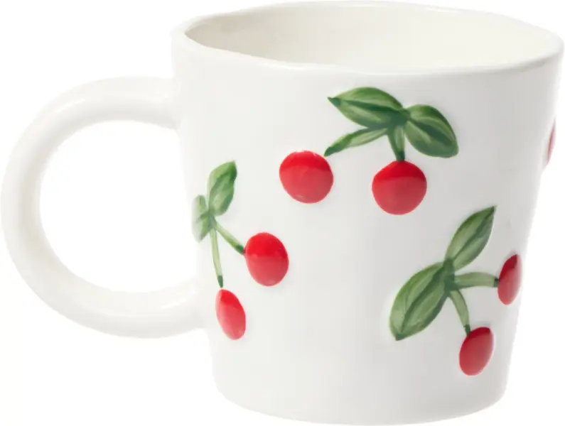 Kubek Cherry 163 (biały w wiśnie)