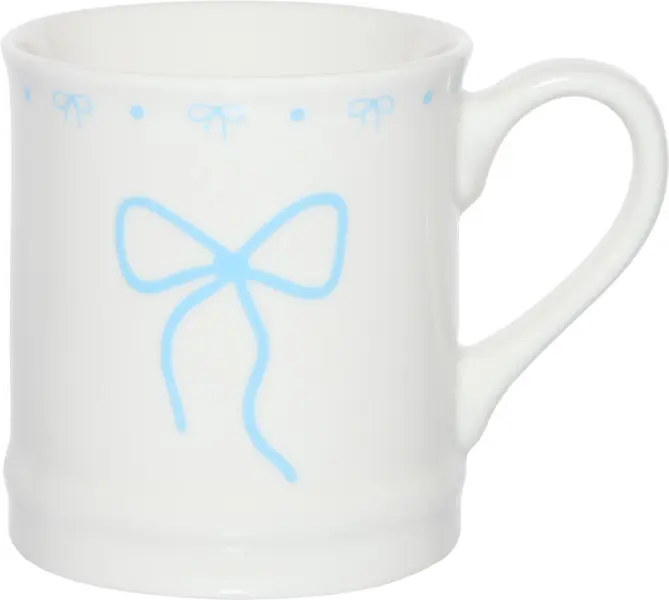 Kubek Bella 165 (biały/jasnoniebieski)