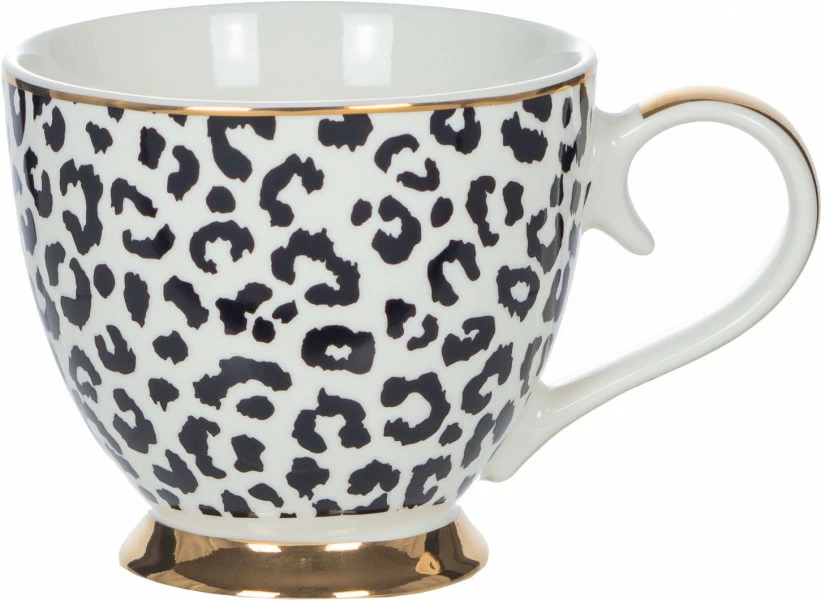 Kubek ceramiczny Cindy (biały - pantera)