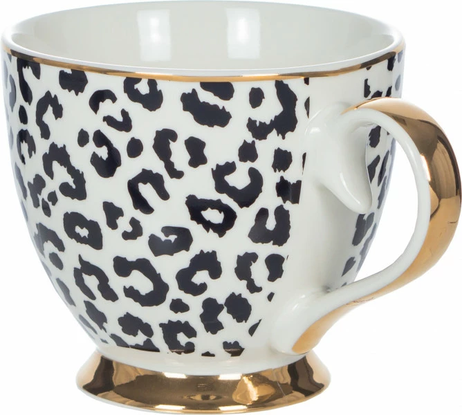 Kubek ceramiczny Cindy (biały - pantera)