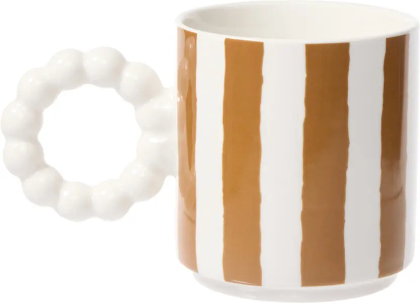 Kubek Rayas 166 (biały/jasnobrązowy)