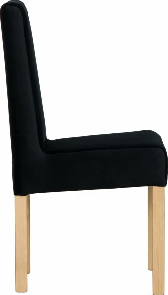 Krzesło KWN (dąb Soma ciemny/plusz czarny)