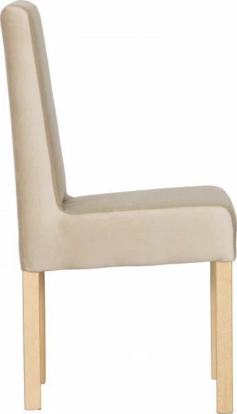 Krzesło KWN (dąb Soma ciemny/plusz beż)