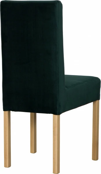 Krzesło KWN (dąb Soma ciemny/plusz zieleń)