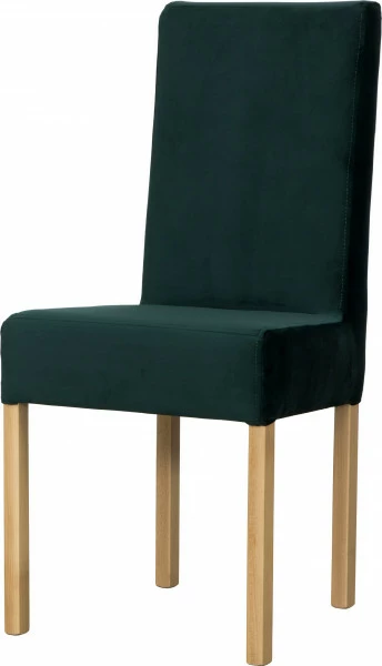 Krzesło KWN (dąb Soma ciemny/plusz zieleń)