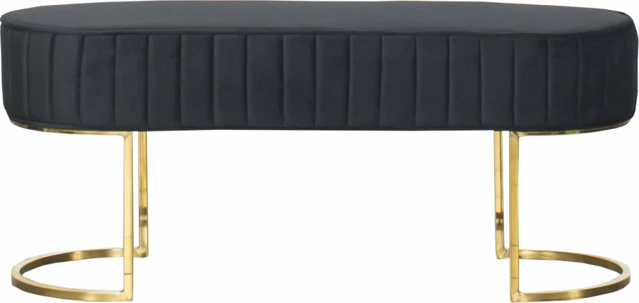 Ławka Ravia 1 (welur czarny) 