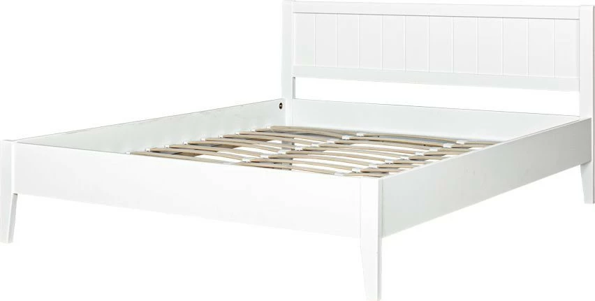 Łóżko Alessa 3 (bez materaca) biały ze stelażem i pojemnikiem 