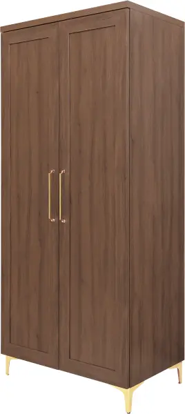 Szafa 2-drzw. z półkami i drążkiem Majorka (orzech Foresta)